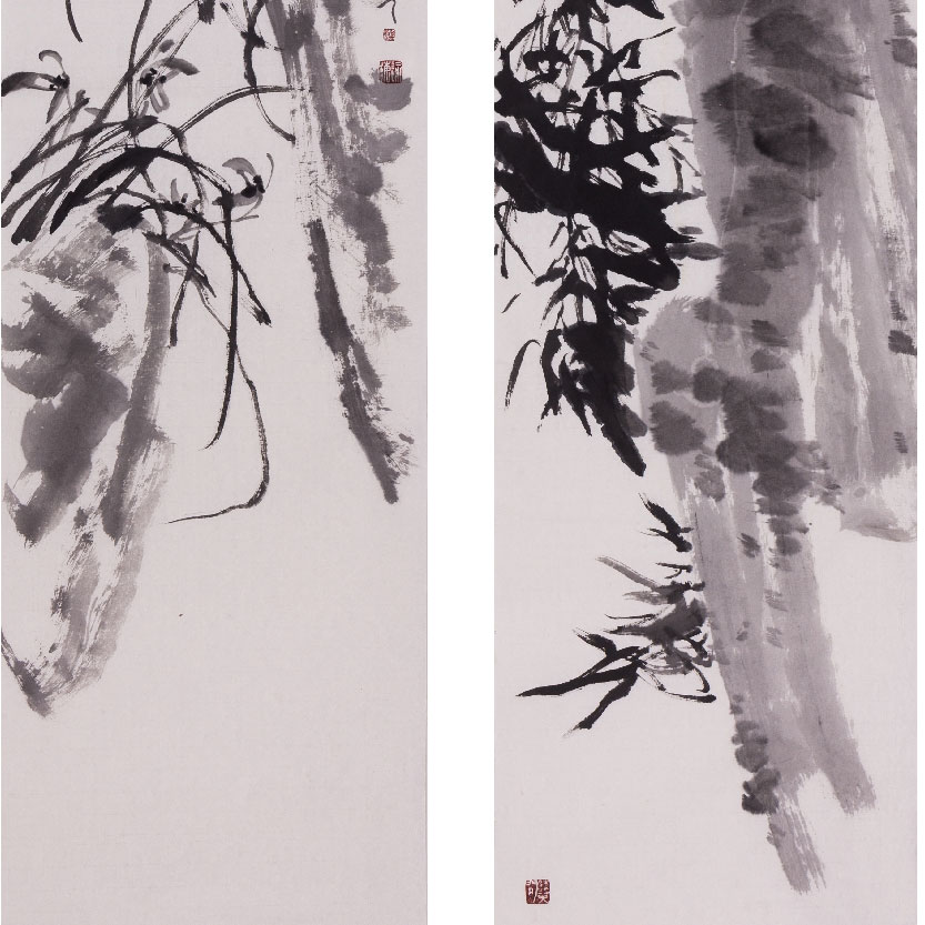 四条屏之梅兰竹菊